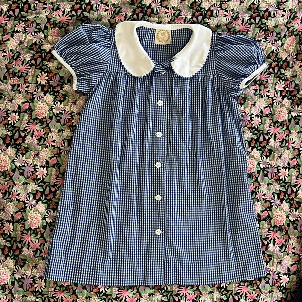 TBBC Royal Gingham Girls Dress Sz 8
